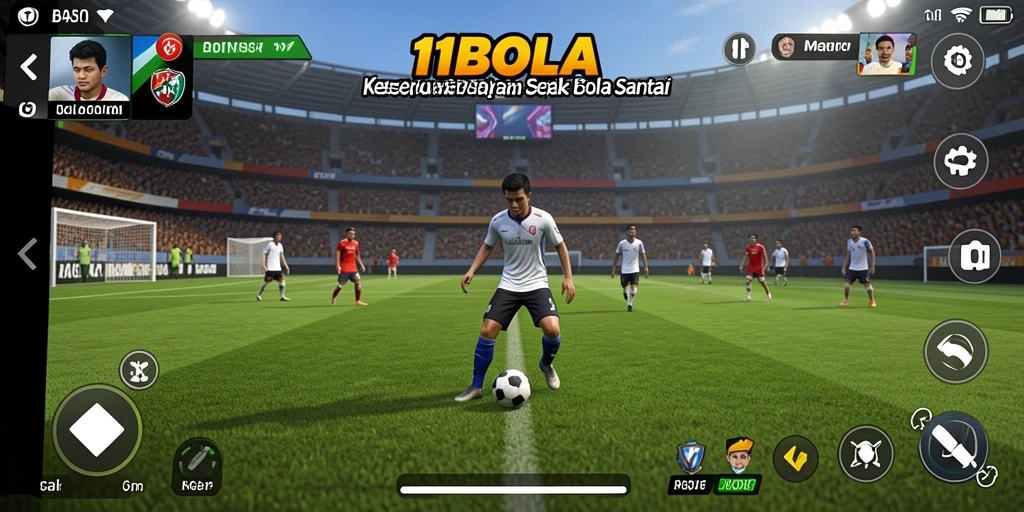Screenshot 11BOLA menampilkan pertandingan sepak bola yang mengasyikkan.