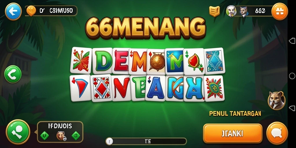 Tampilan gameplay menarik dari permainan Domino 66MENANG.