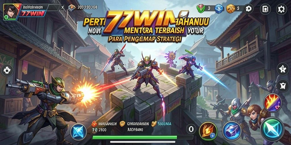 Tampilan gameplay Tower Defense yang menegangkan di 77WIN.