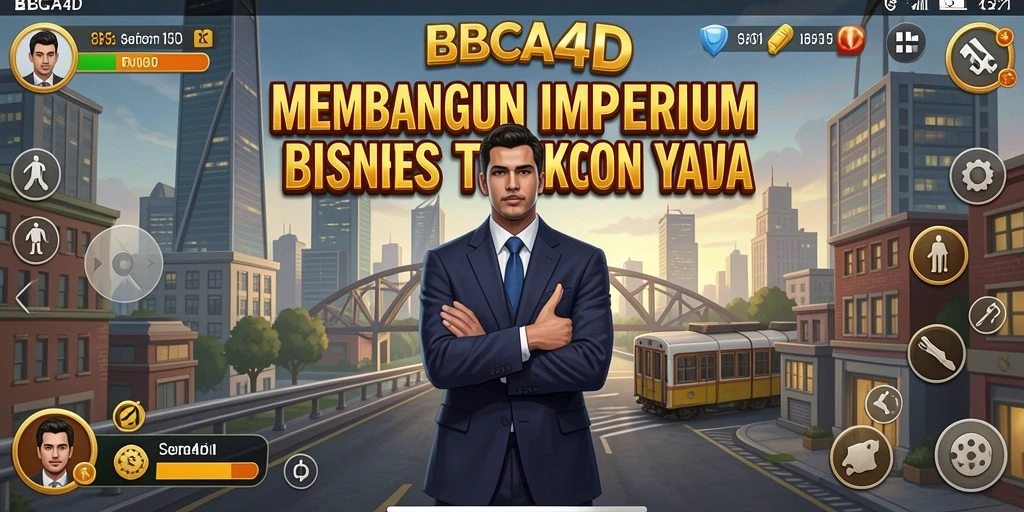 Screenshot BBCA4D menampilkan gameplay bisnis Tycoon yang dinamis.