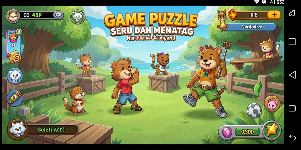Tampilan gameplay D06 dengan berbagai puzzle menarik dan menantang.
