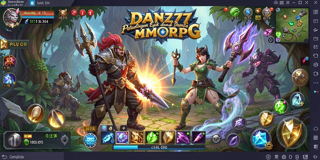 Tampilan menarik dari gameplay MMORPG yang mendebarkan.