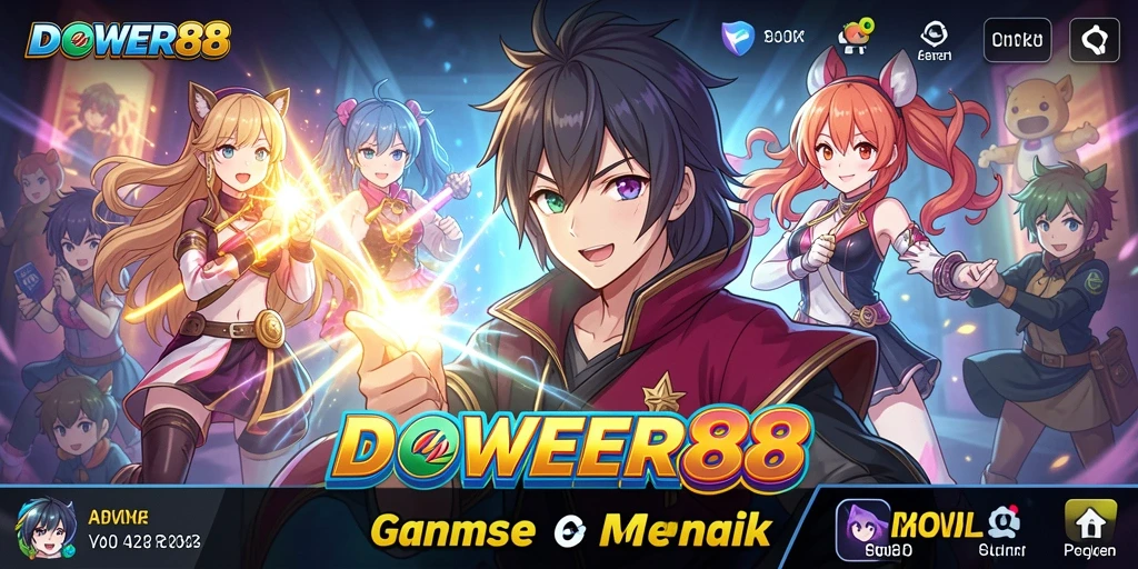 Tampilan gameplay seru DOWER88 dengan karakter anime favorit.