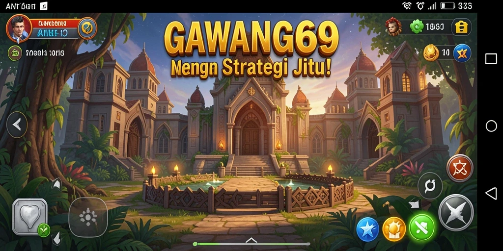 Screenshot dari GAWANG69 menampilkan aksi menara pertahanan yang menarik.