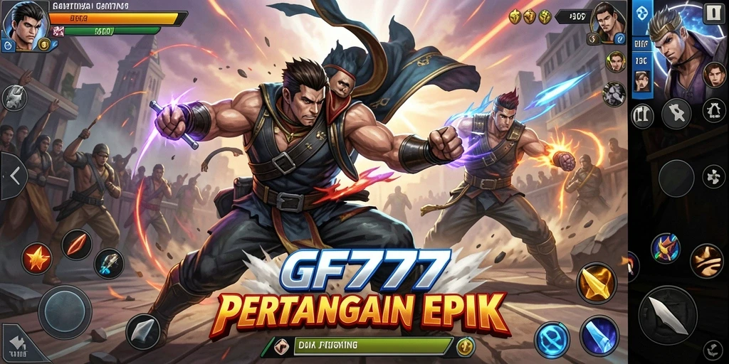 Tampilan utama gameplay GF777 dengan pertarungan yang mendebarkan.
