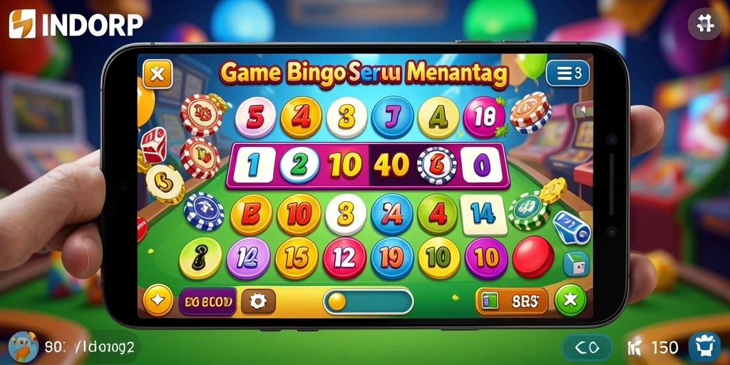 Tangkapan layar gameplay INDORP menampilkan keseruan bermain Bingo.