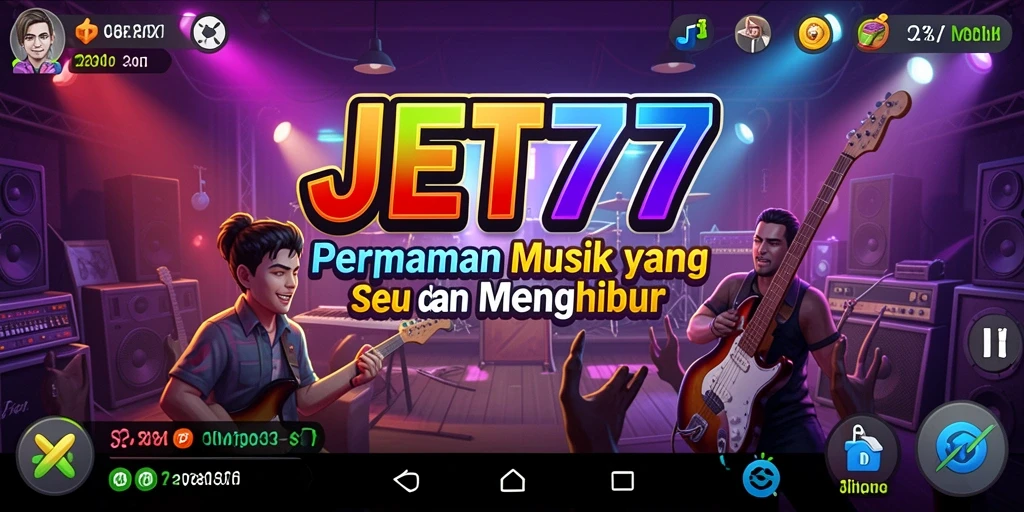 Tampilan gameplay seru dengan berbagai tantangan musik.