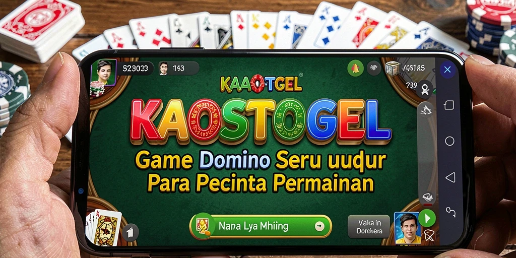 Screenshot gameplay KAOSTOGEL saat pertandingan Domino seru.