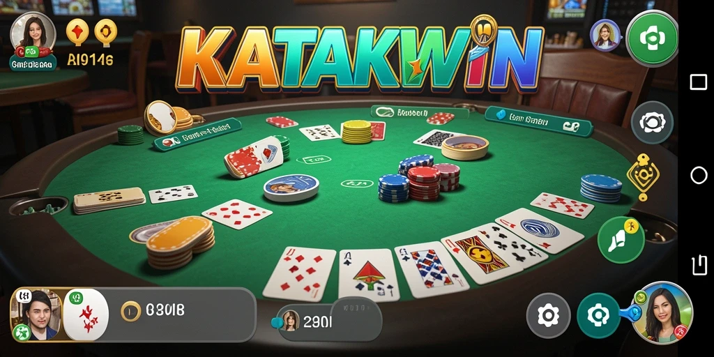 Tampilan seru gameplay Gaple di KATAKWIN yang mengasyikkan.