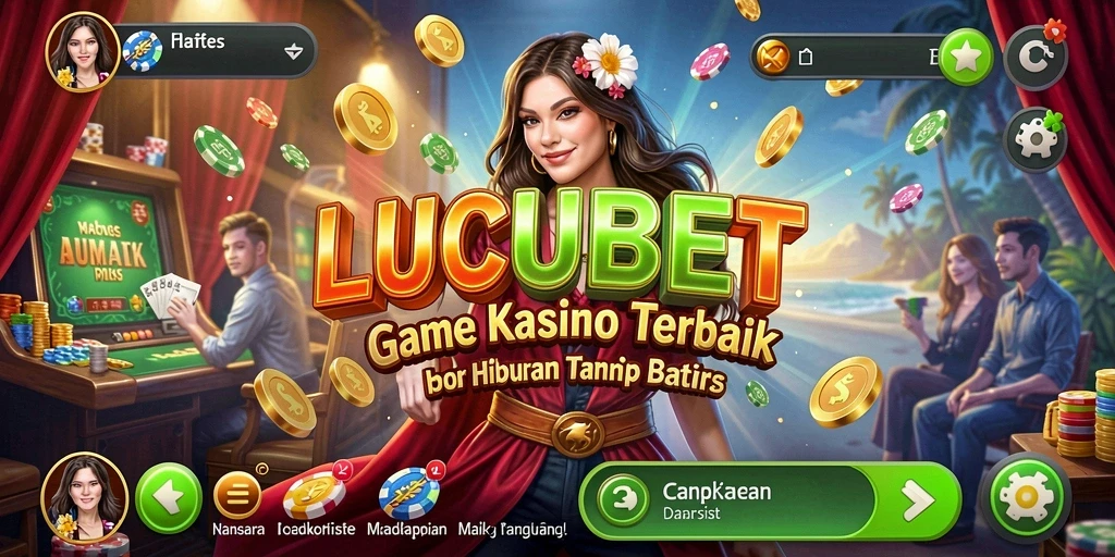 Tangkapan layar utama gameplay LUCUBET yang menunjukkan keseruan permainan Kasino.