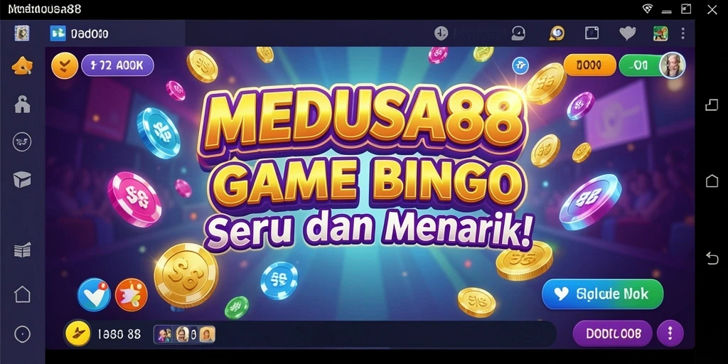 Screenshot permainan MEDUSA88 dengan tampilan penuh aksi Bingo.