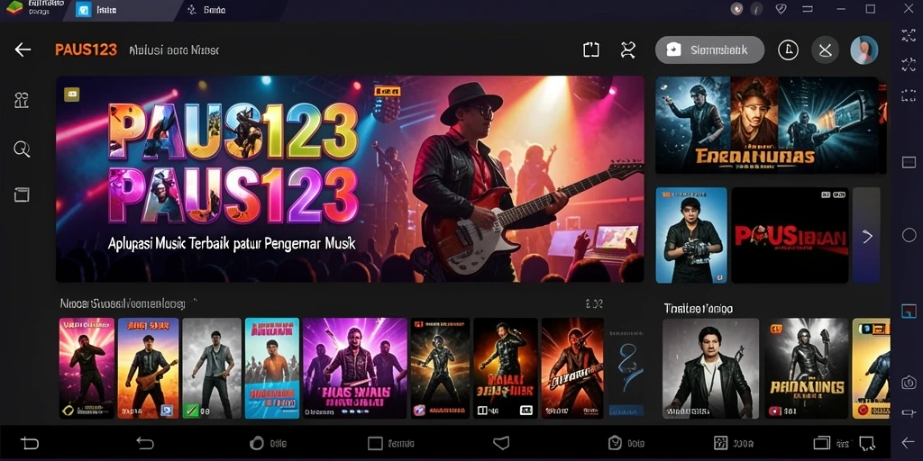 Tampilan gameplay PAUS123 dengan berbagai fitur musik menarik.