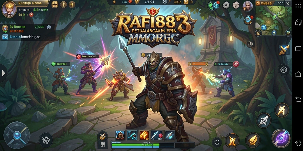 Tangkapan layar utama yang menampilkan aksi seru dalam game MMORPG.