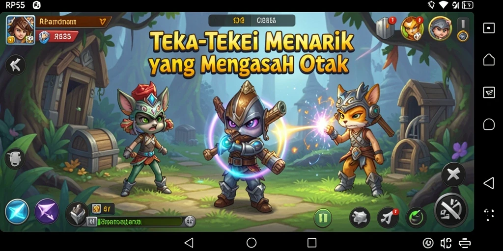 Gameplay seru RP55 dengan tantangan puzzle menarik.