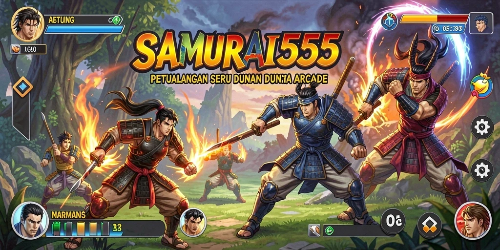Gameplay seru SAMURAI555 yang menantang di arena pertempuran.