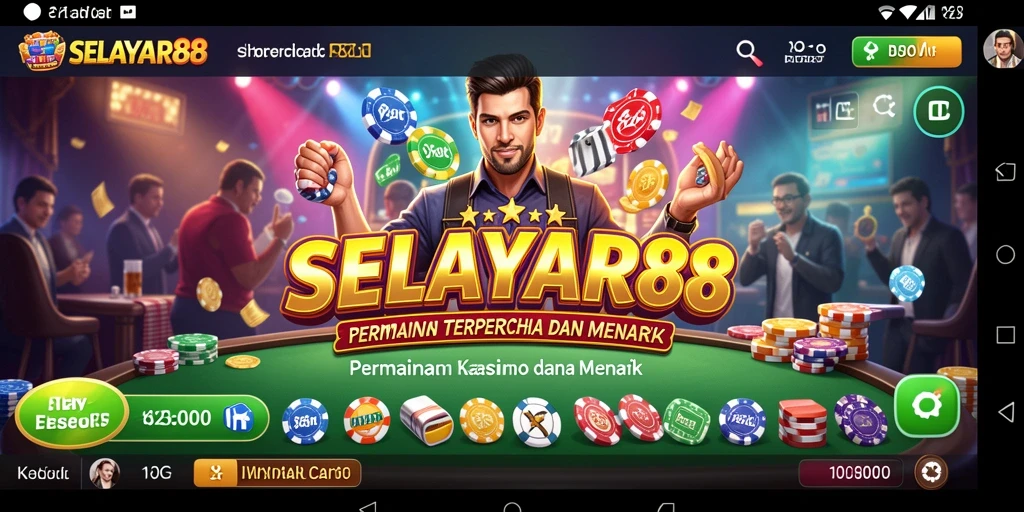 Tampilan gameplay <strong>SELAYAR88</strong> dengan suasana Kasino yang mendebarkan.